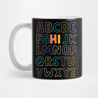 Pre K Kergarten Hi Alphabet Back To School Teachers Mug